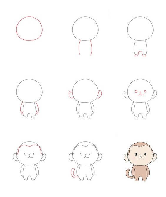 How to draw Monkey idea (13)