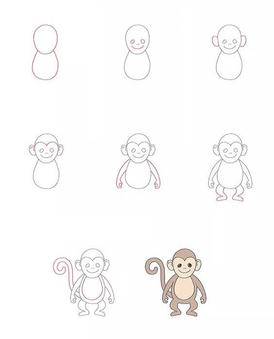 How to draw Monkey idea (15)