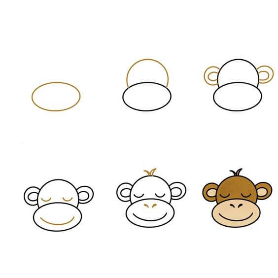 How to draw Monkey idea (16)