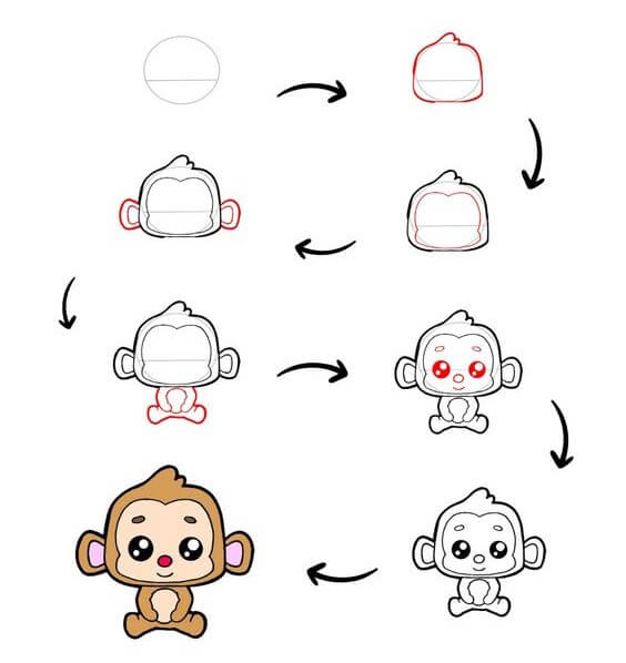 How to draw Monkey idea (18)