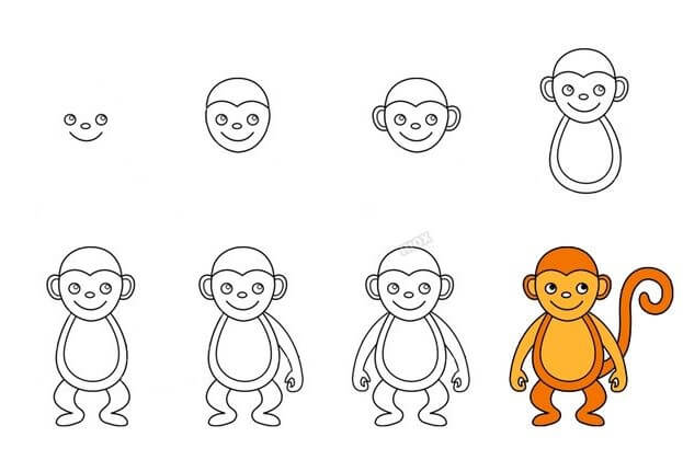 How to draw Monkey idea (22)