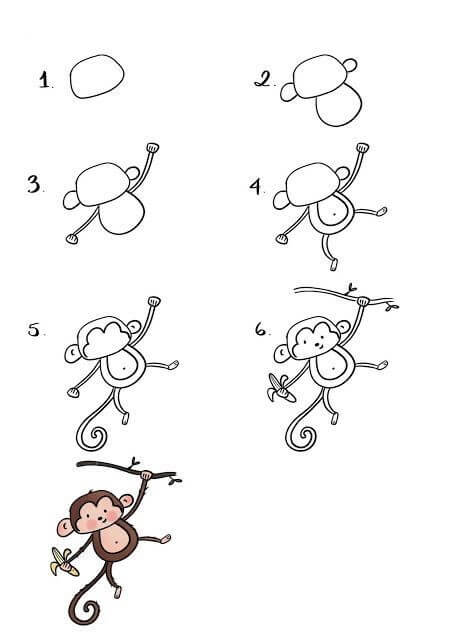 How to draw Monkey idea (25)