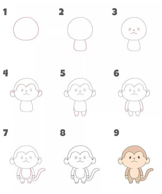 How to draw Monkey idea (27)