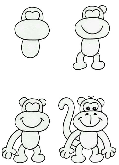 How to draw Monkey idea (28)