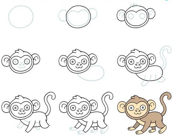 How to draw Monkey idea (33)