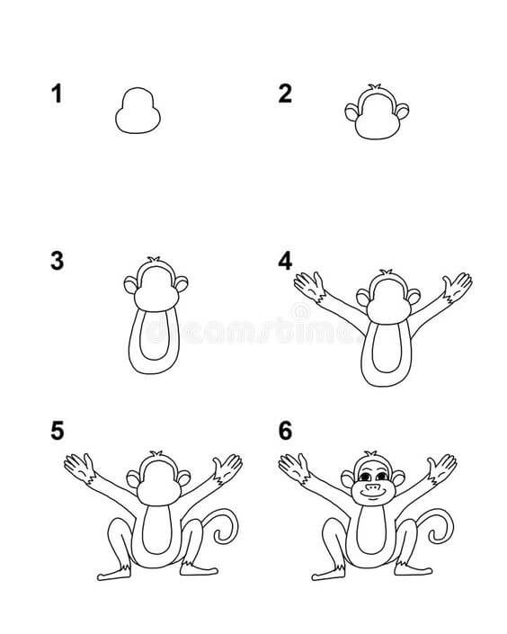 How to draw Monkey idea (34)