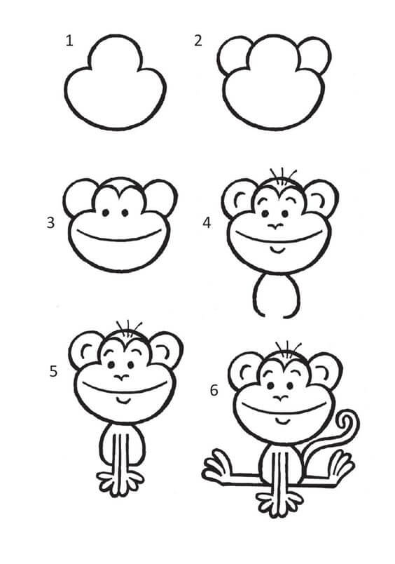 How to draw Monkey idea (37)