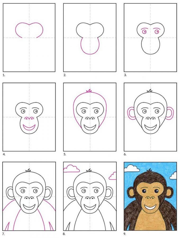 How to draw Monkey idea (39)