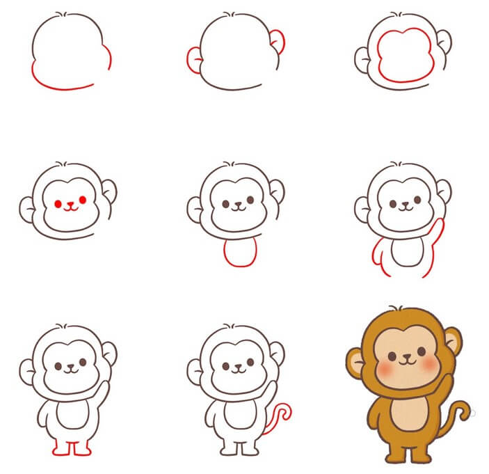 How to draw Monkey idea (43)