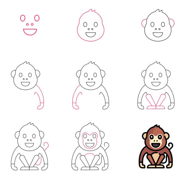 How to draw Monkey idea (45)