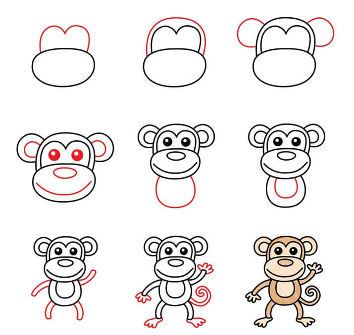 How to draw Monkey idea (47)