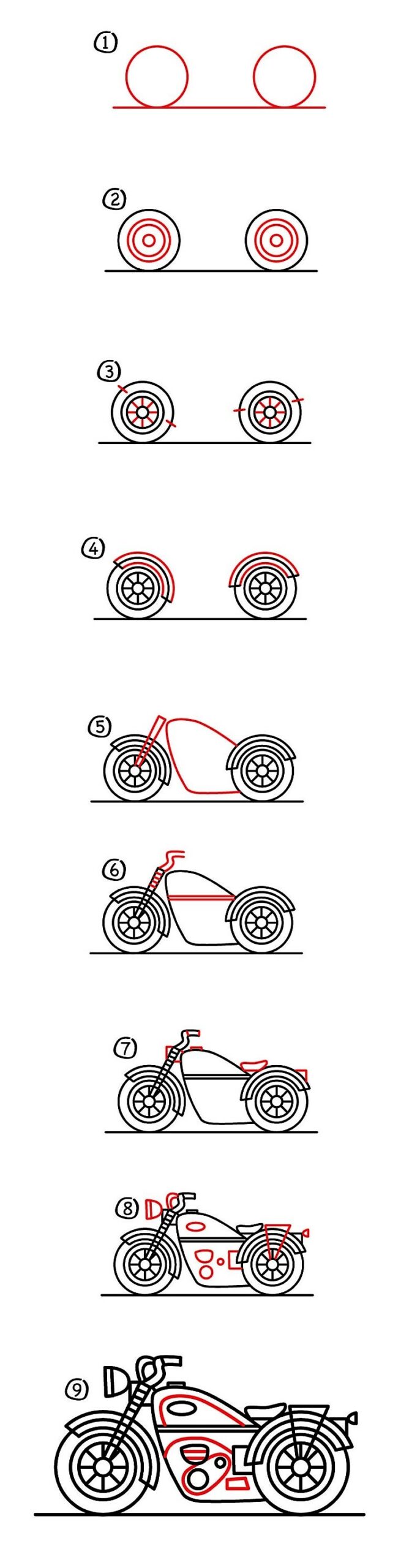 How to draw Motorcycle idea 15
