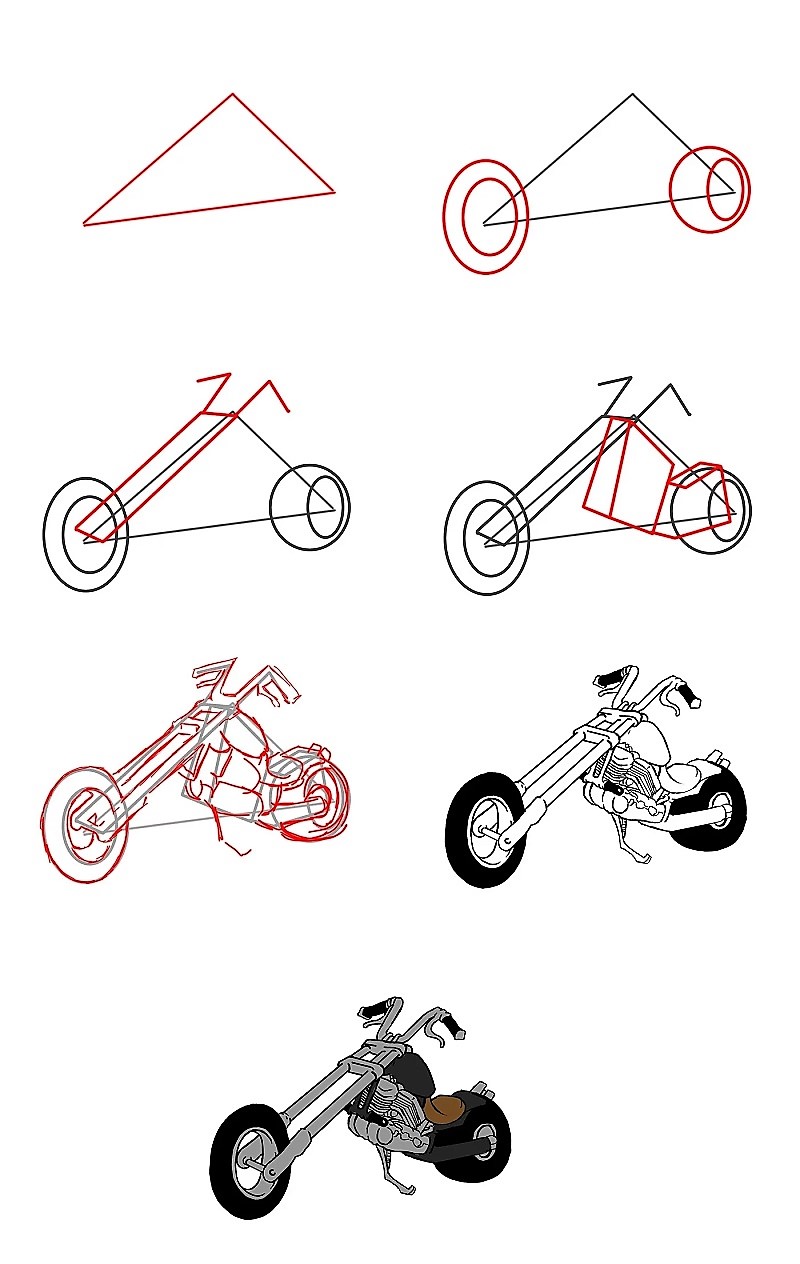 How to draw Motorcycle idea 18