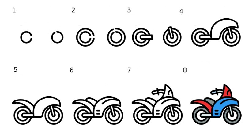 How to draw Motorcycle idea 9