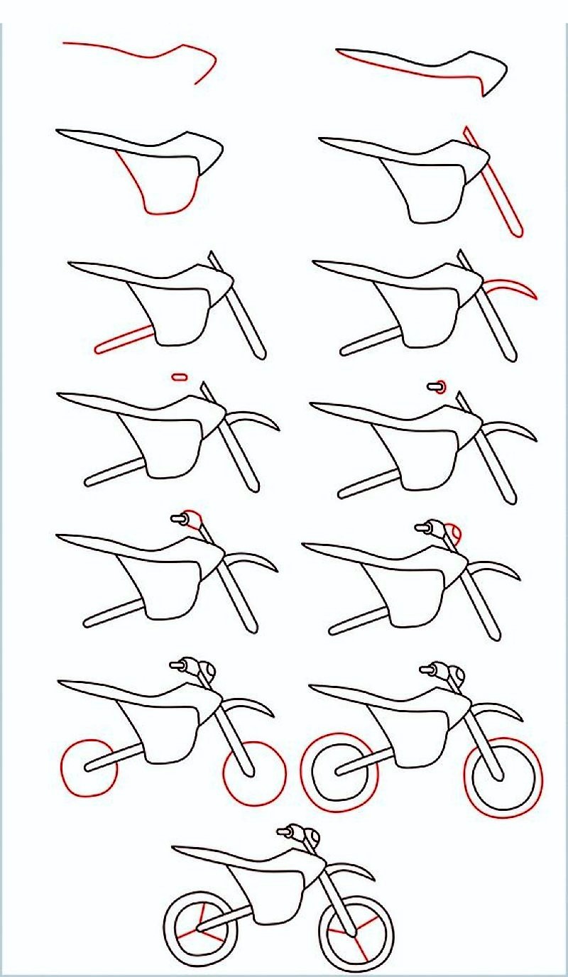 Motorcycle model Drawing Ideas