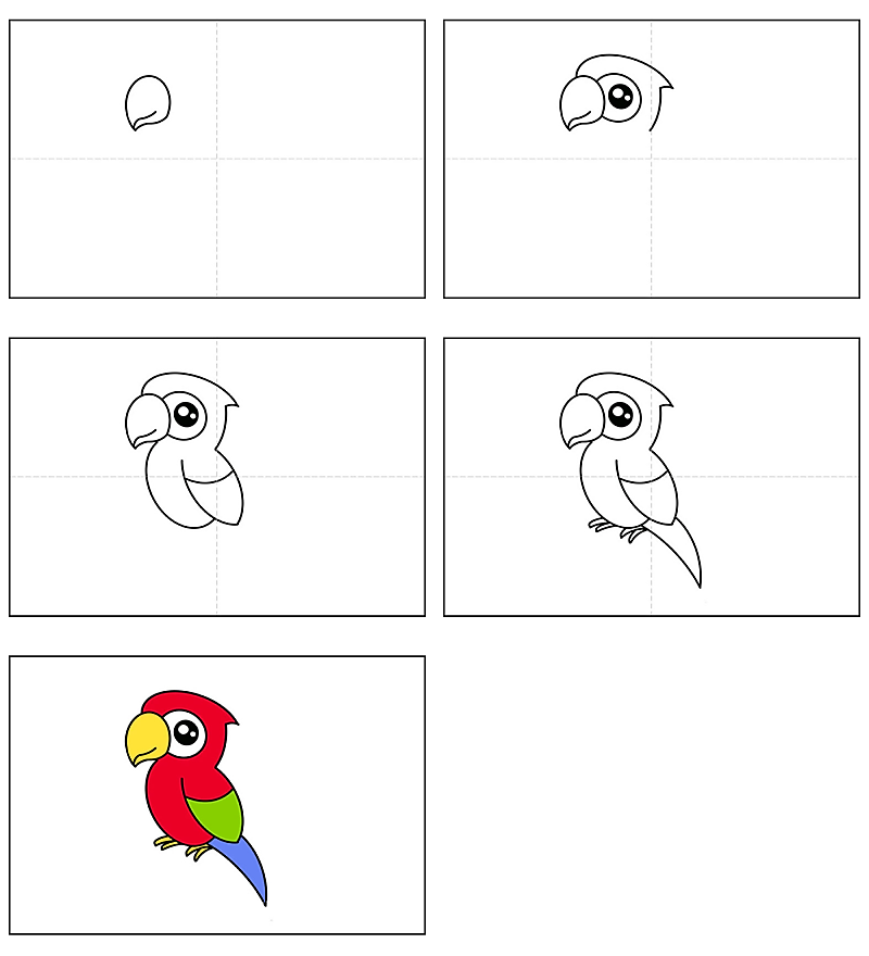 Parrot idea 12 Drawing Ideas