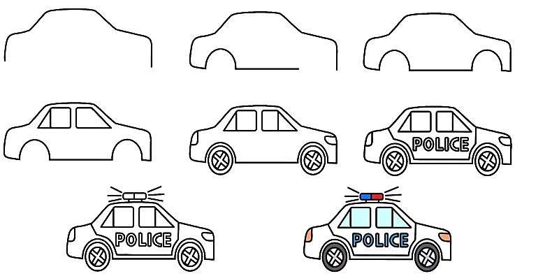 Police car ideas 5 Drawing Ideas