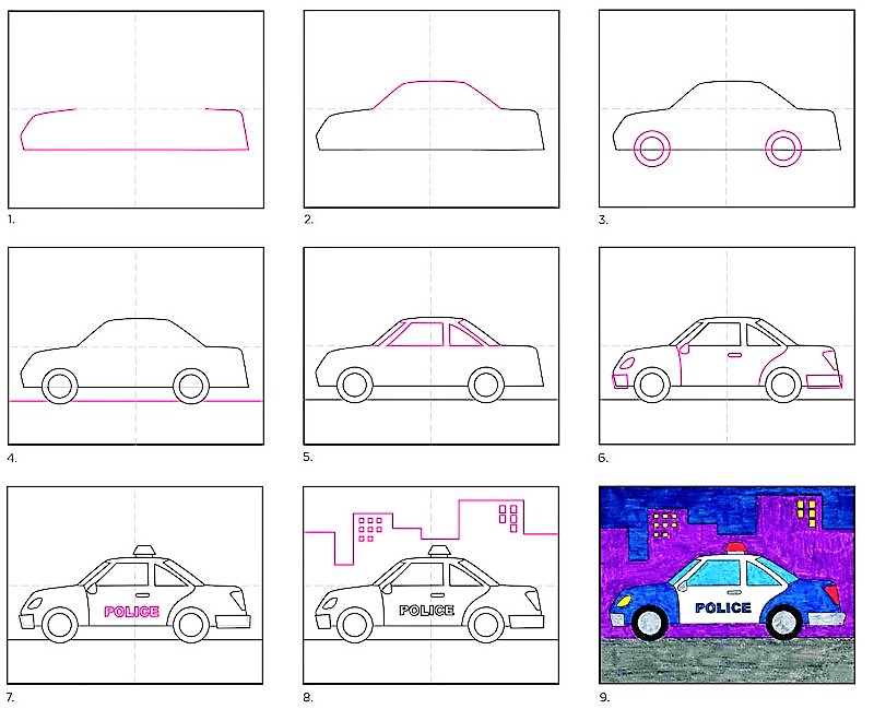 Police car ideas 7 Drawing Ideas