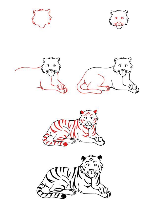 How to draw Realistic tiger 2