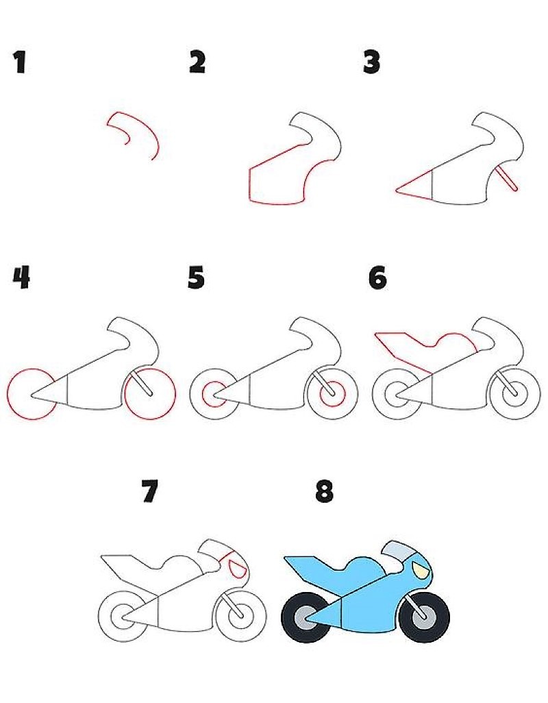 Motorbike Drawing Ideas