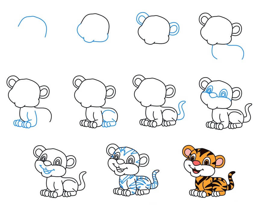 How to draw Tiger idea (12)