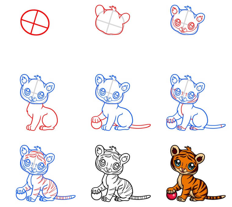 How to draw Tiger idea (18)