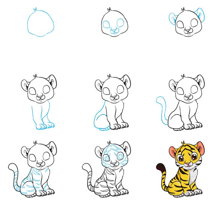 How to draw Tiger idea (19)