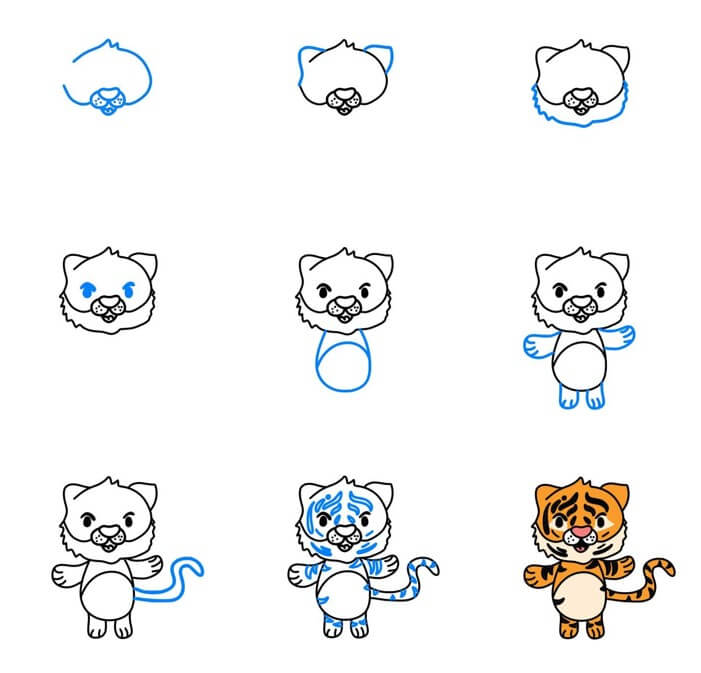 How to draw Tiger idea (20)