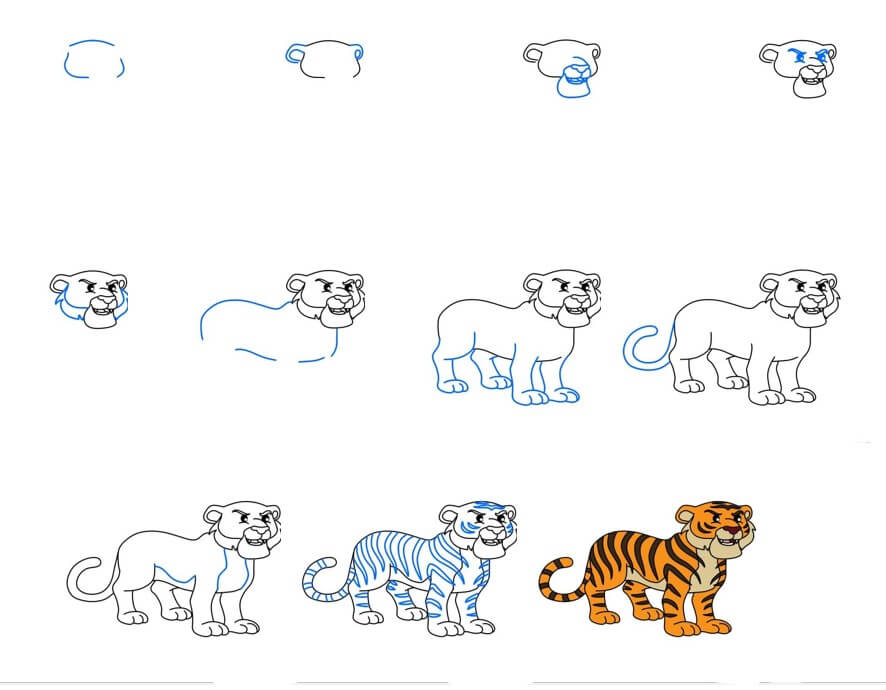 How to draw Tiger idea (21)