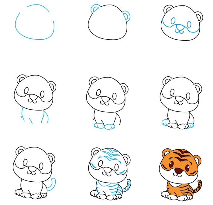 How to draw Tiger idea (22)