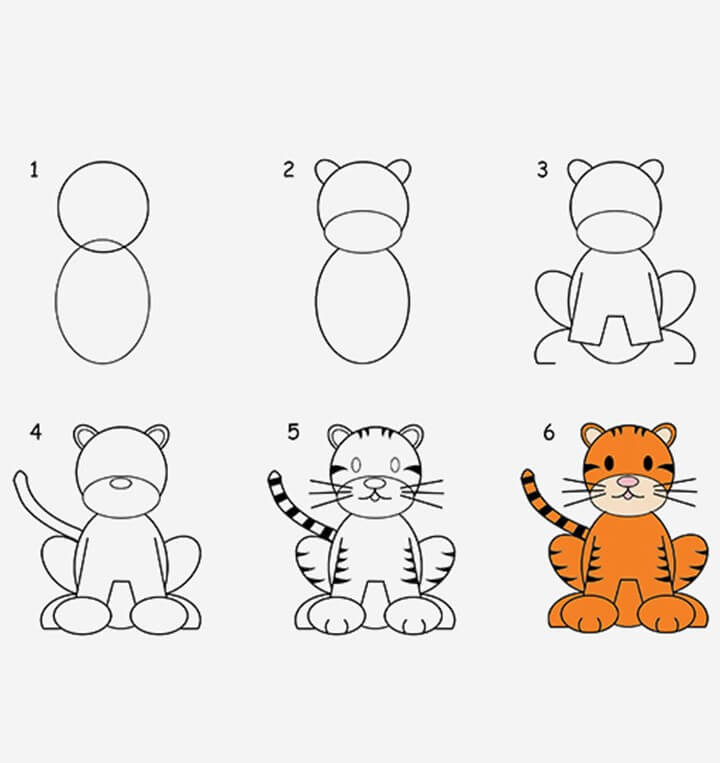 How to draw Tiger idea (25)