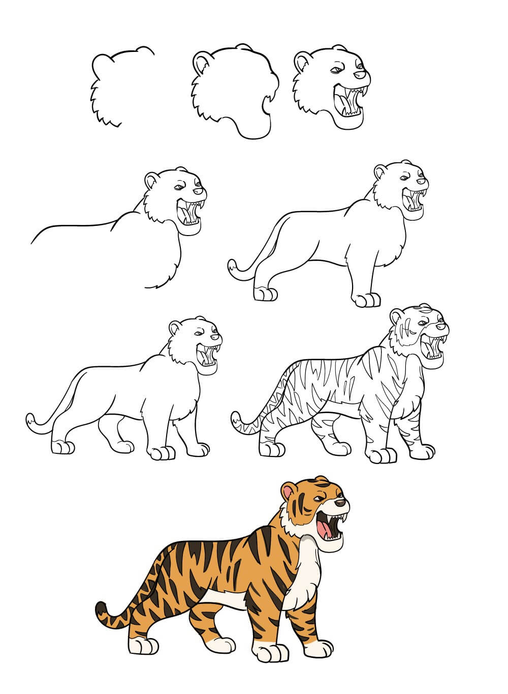 How to draw Tiger idea (27)