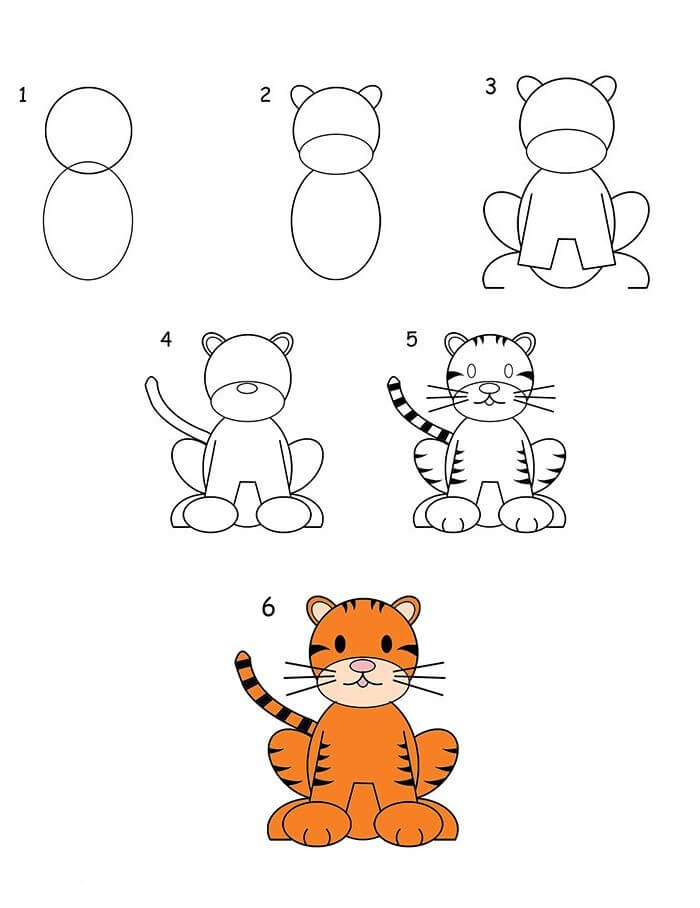 How to draw Tiger idea