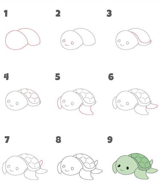 How to draw Turtle idea (19)