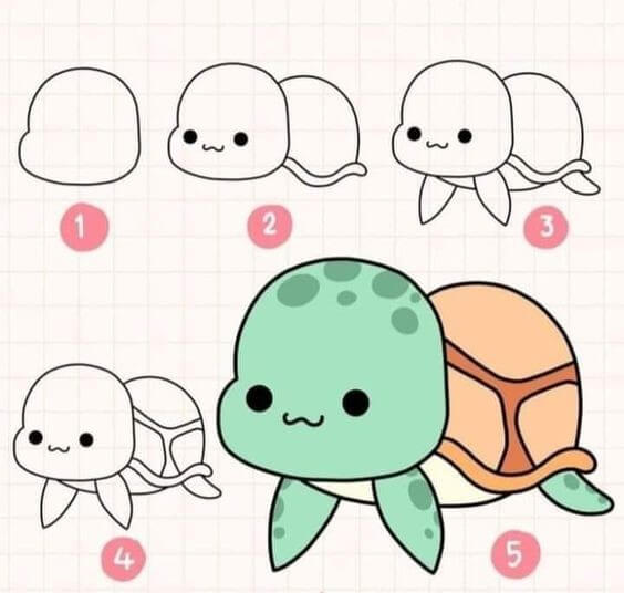 How to draw Turtle idea (21)