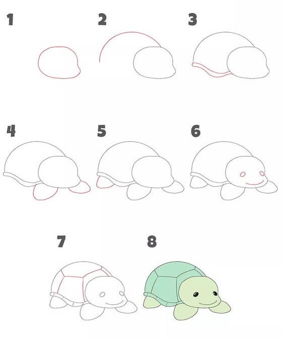 How to draw Turtle idea (24)