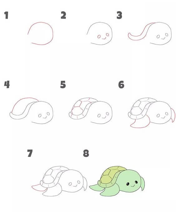 How to draw Turtle idea (26)