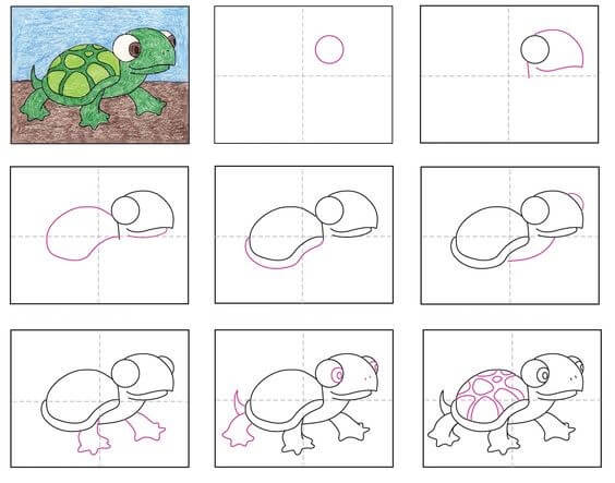 How to draw Turtle idea (33)