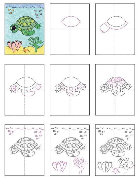 How to draw Turtle idea (36)