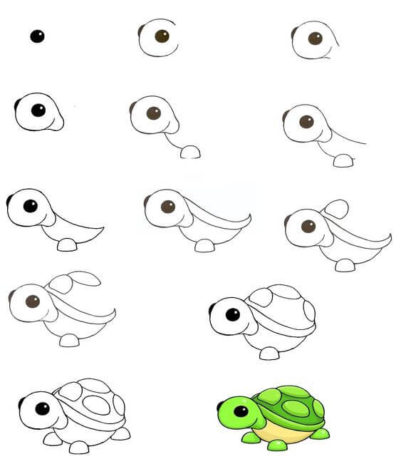 How to draw Turtle idea (37)