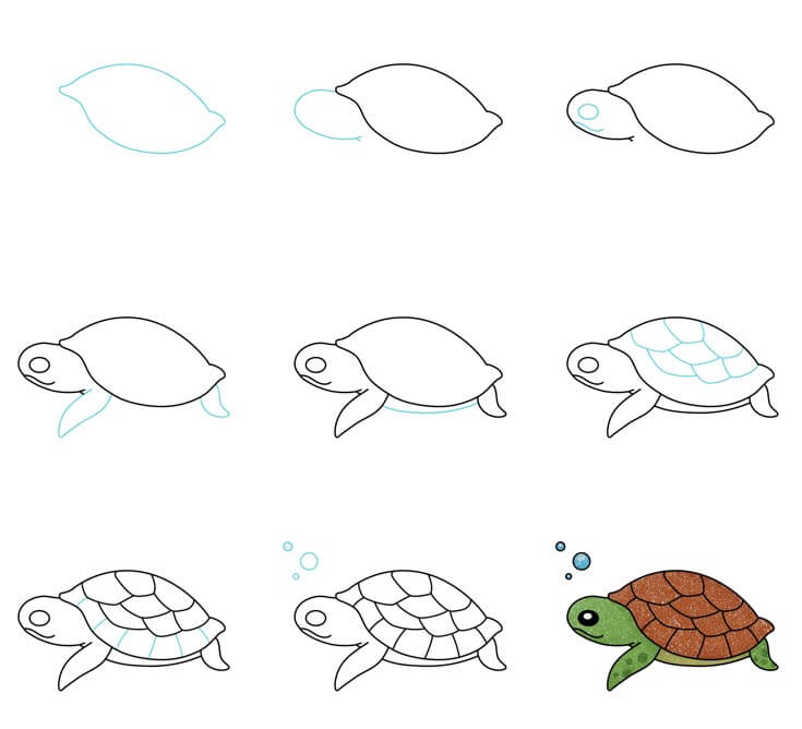 How to draw Turtle idea (44)