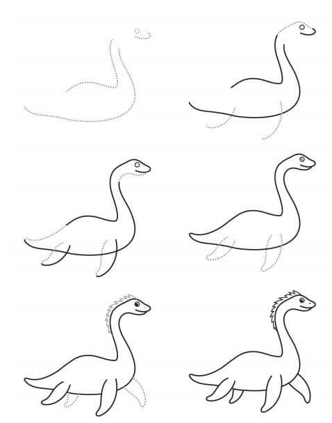 How to draw Underwater dinosaurs (1)