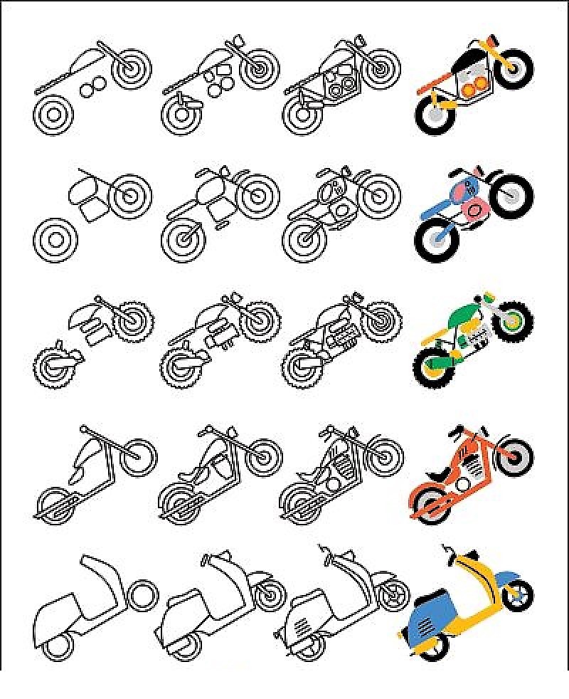 Uphill motorbike ideas Drawing Ideas