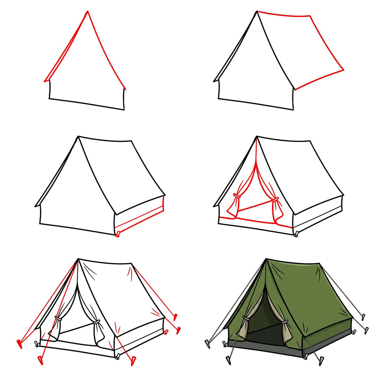 Army tent Drawing Ideas