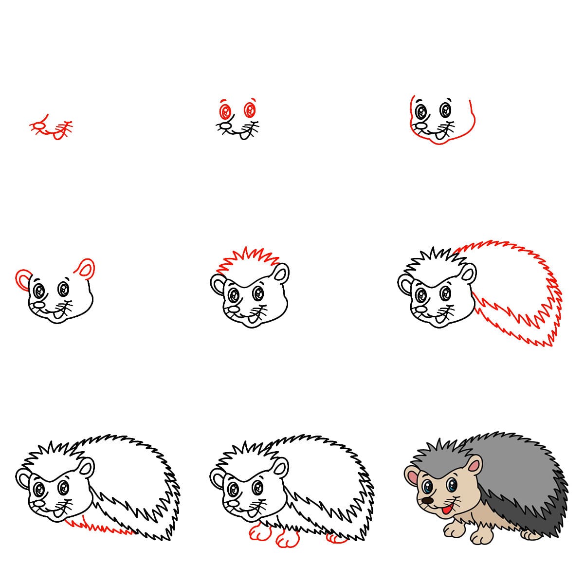 Free Hedgehog Drawing Ideas