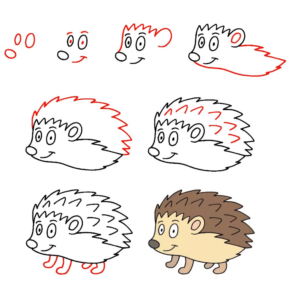 Hedgehog cute Drawing Ideas