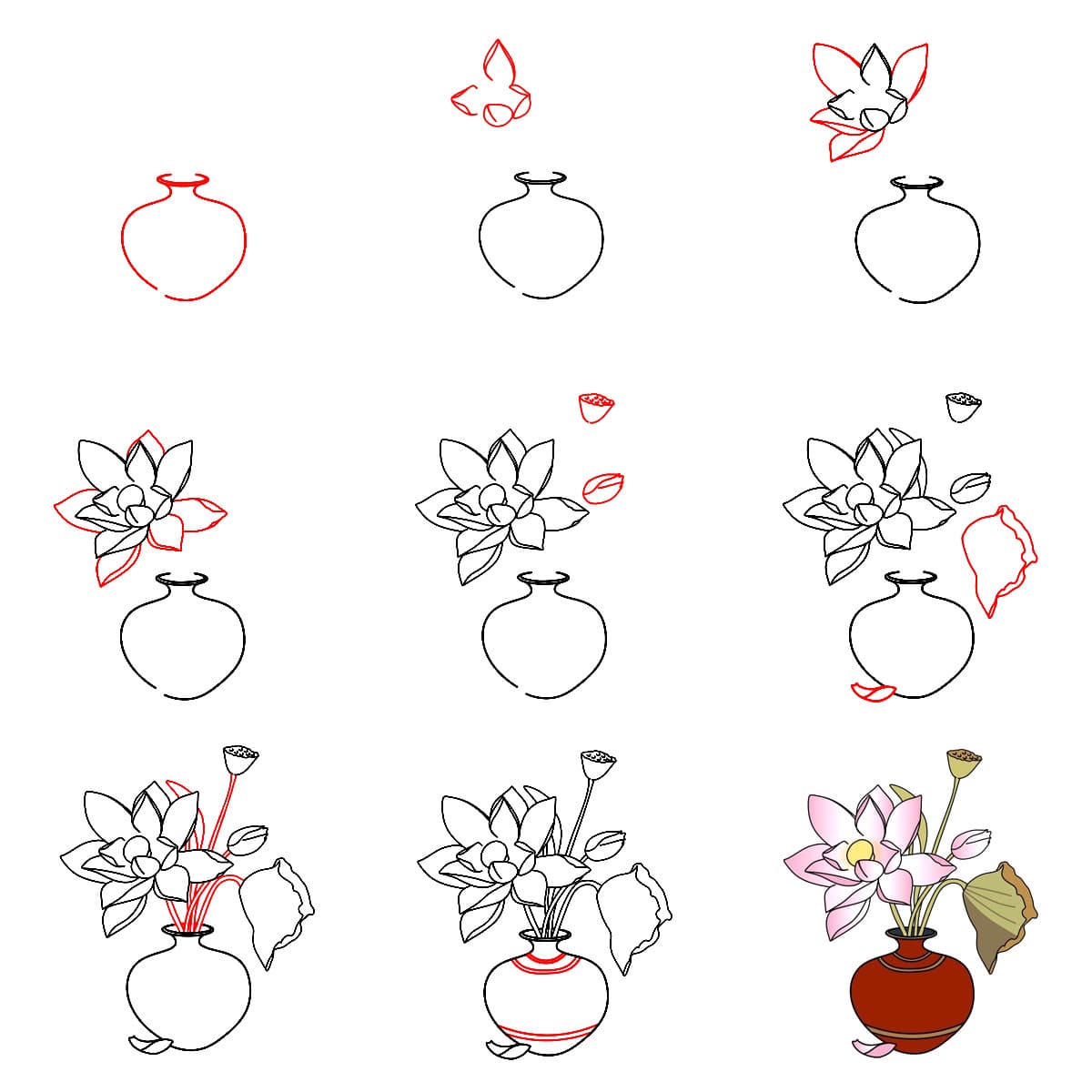 Lotus Decorative Drawing Ideas
