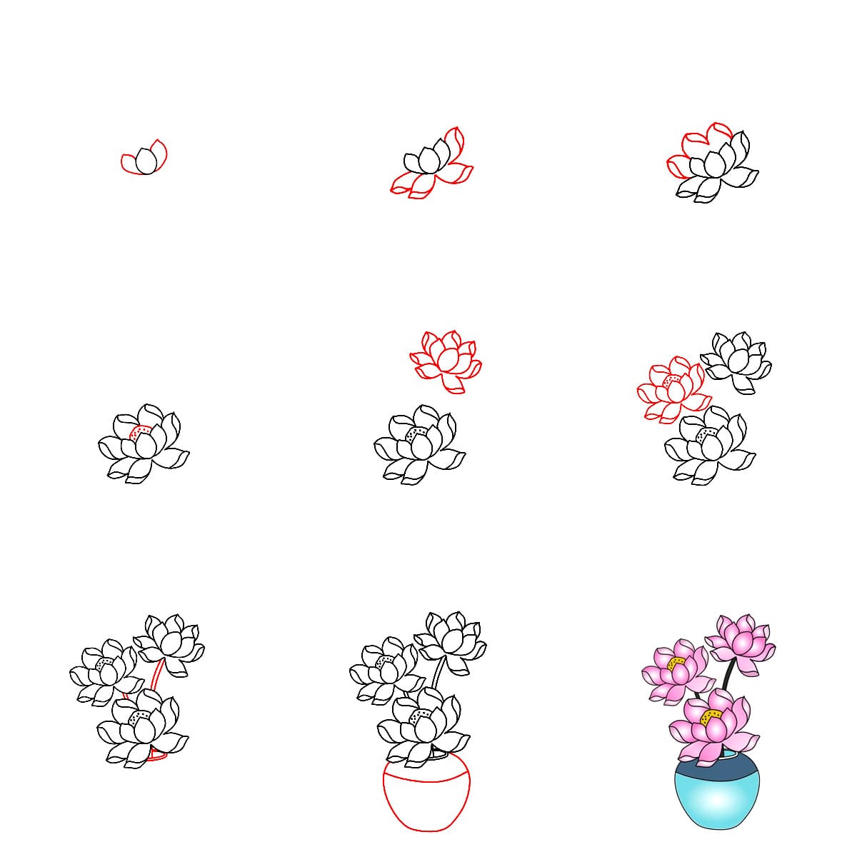 Lotus Playful Drawing Ideas
