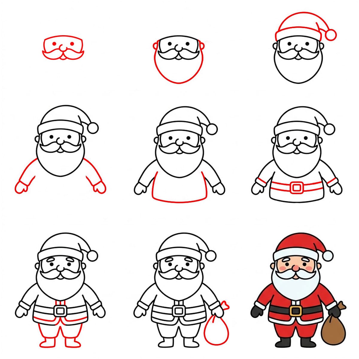 Santa Claus holding Drawing Ideas
