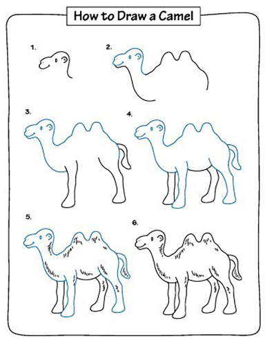 A detailed camel Drawing Ideas